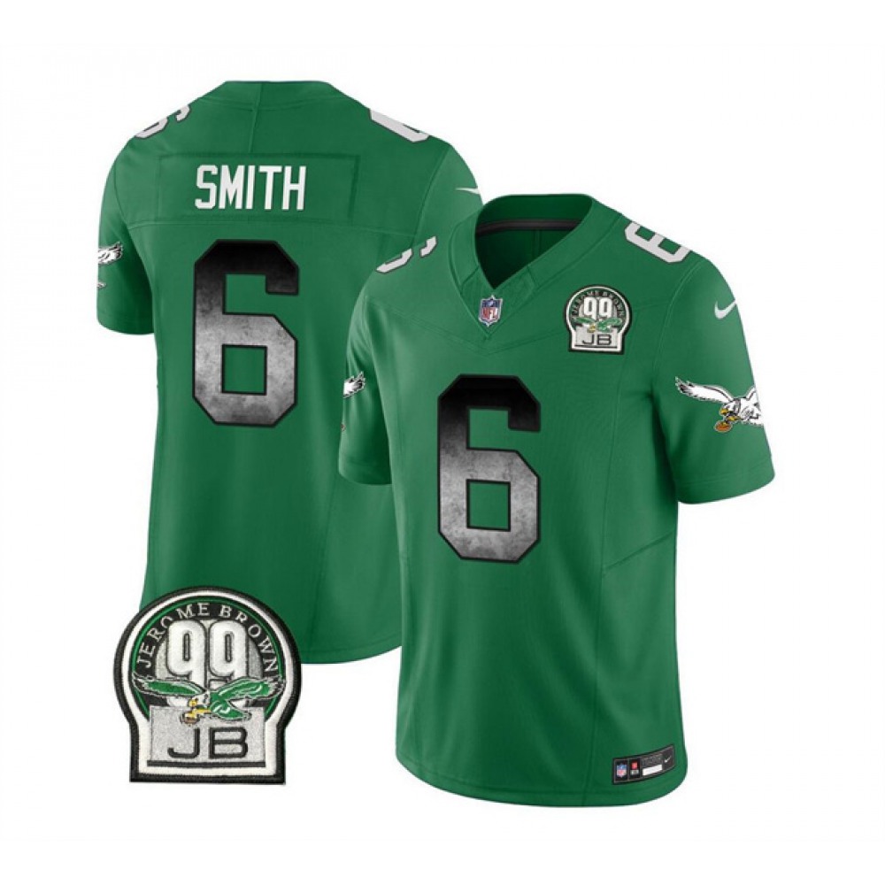 Men's Philadelphia Eagles #6 DeVonta Smith Green 2023 F.U.S.E. Throwback Vapor Untouchable Limited Stitched Football Jersey Men's Philadelphia Eagles #6 DeVonta Smith Green 2023 F.U.S.E. Throwback Vapor Untouchable Limited Stitched Football Jersey