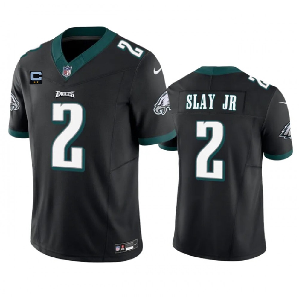 Men's Philadelphia Eagles #2 Darius Slay JR Black 2023 F.U.S.E. With 1-Star C Patch Vapor Untouchable Limited Stitched Football Jersey Men's Philadelphia Eagles #2 Darius Slay JR Black 2023 F.U.S.E. With 1-Star C Patch Vapor Untouchable Limited Stitched Football Jersey