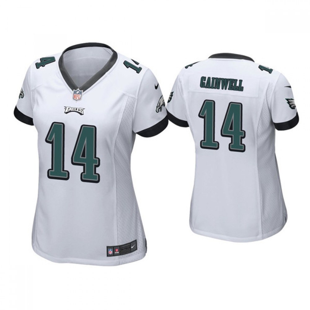Women's Philadelphia Eagles #14 Kenneth Gainwell White Vapor Untouchable Limited Stitched Football Jersey(Run Small) Women's Philadelphia Eagles #14 Kenneth Gainwell White Vapor Untouchable Limited Stitched Football Jersey(Run Small)