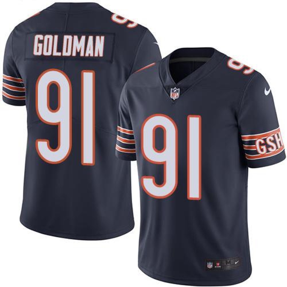 Nike Bears #91 Eddie Goldman Navy Blue Men's Stitched NFL Limited Rush Jersey Nike Bears #91 Eddie Goldman Navy Blue Men's Stitched NFL Limited Rush Jersey