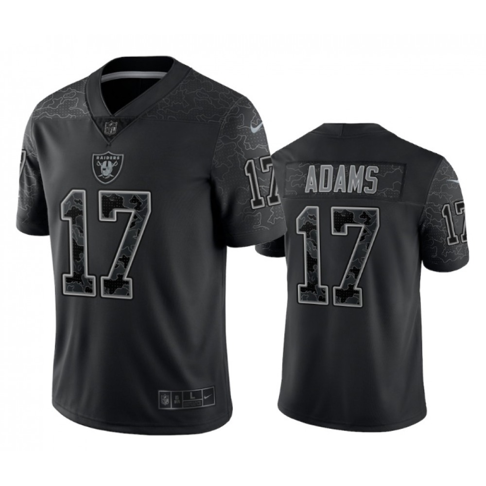 Youth Las Vegas Raiders #17 Davante Adams Black Reflective Limited Stitched Football Jersey Youth Las Vegas Raiders #17 Davante Adams Black Reflective Limited Stitched Football Jersey