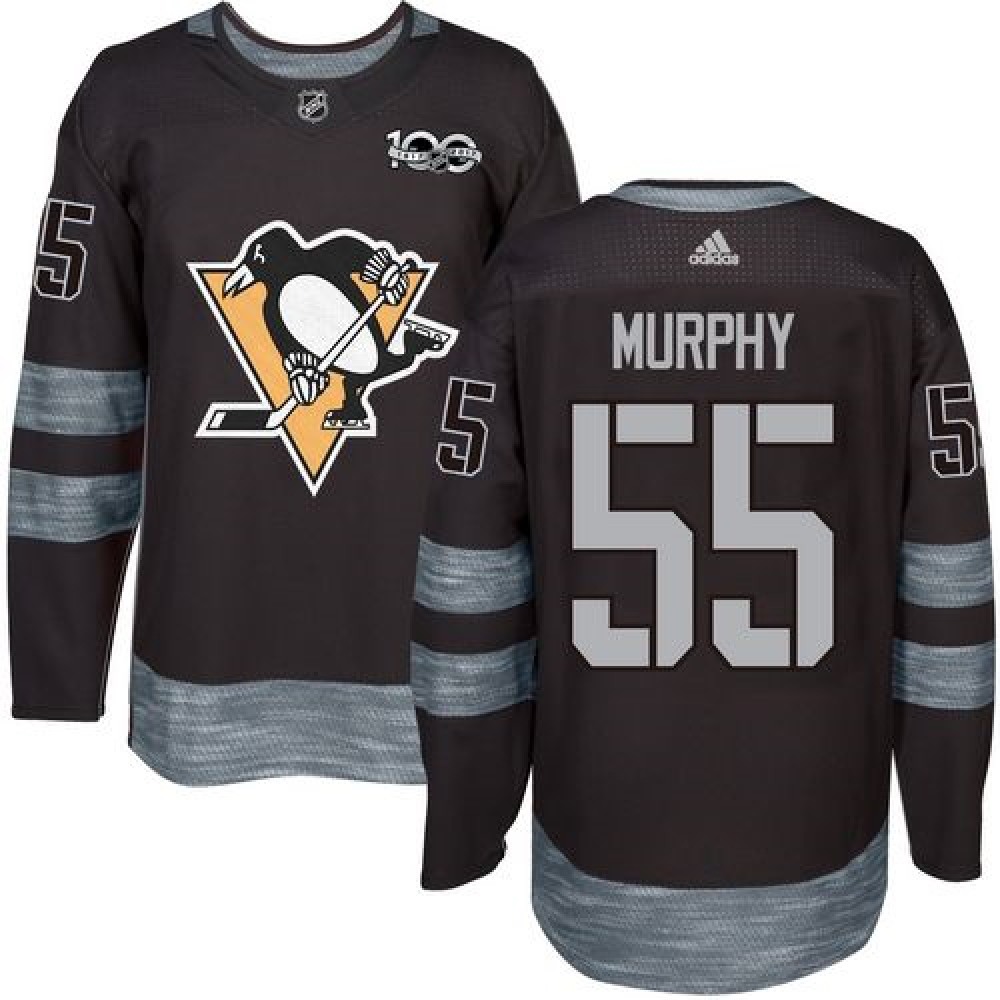 Penguins #55 Larry Murphy Black 1917-2017 100th Anniversary Stitched NHL Jersey Penguins #55 Larry Murphy Black 1917-2017 100th Anniversary Stitched NHL Jersey