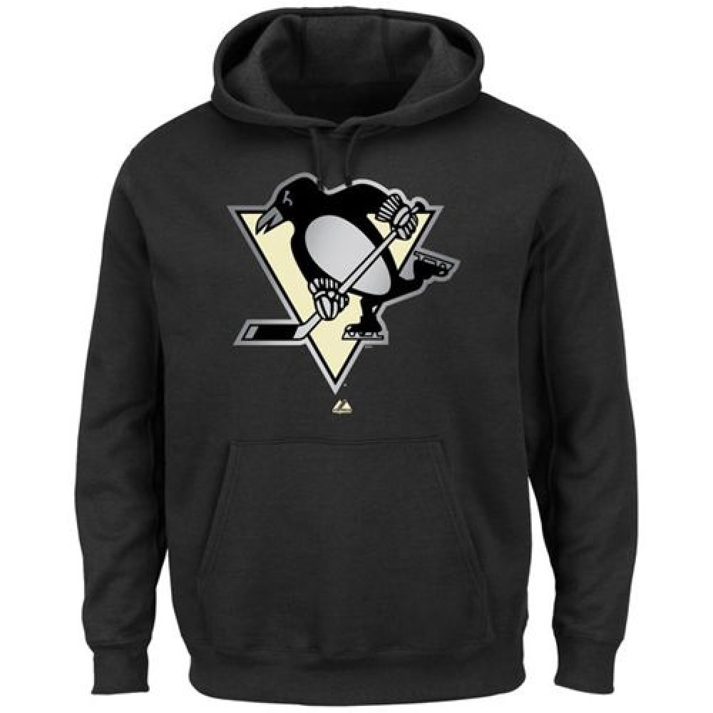 Pittsburgh Penguins Majestic Game Reflex Pullover Hoodie Black Pittsburgh Penguins Majestic Game Reflex Pullover Hoodie Black