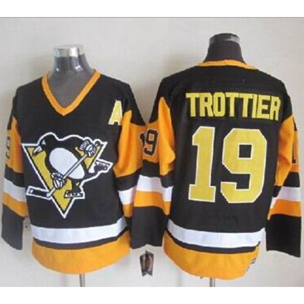 Penguins #19 Bryan Trottier Black CCM Throwback Stitched NHL Jersey Penguins #19 Bryan Trottier Black CCM Throwback Stitched NHL Jersey