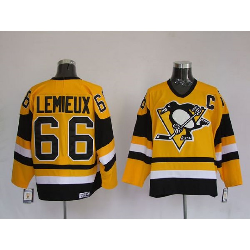 Penguins #66 Mario Lemieux Stitched Yellow Mitchell&Ness NHL Jersey Penguins #66 Mario Lemieux Stitched Yellow Mitchell&Ness NHL Jersey
