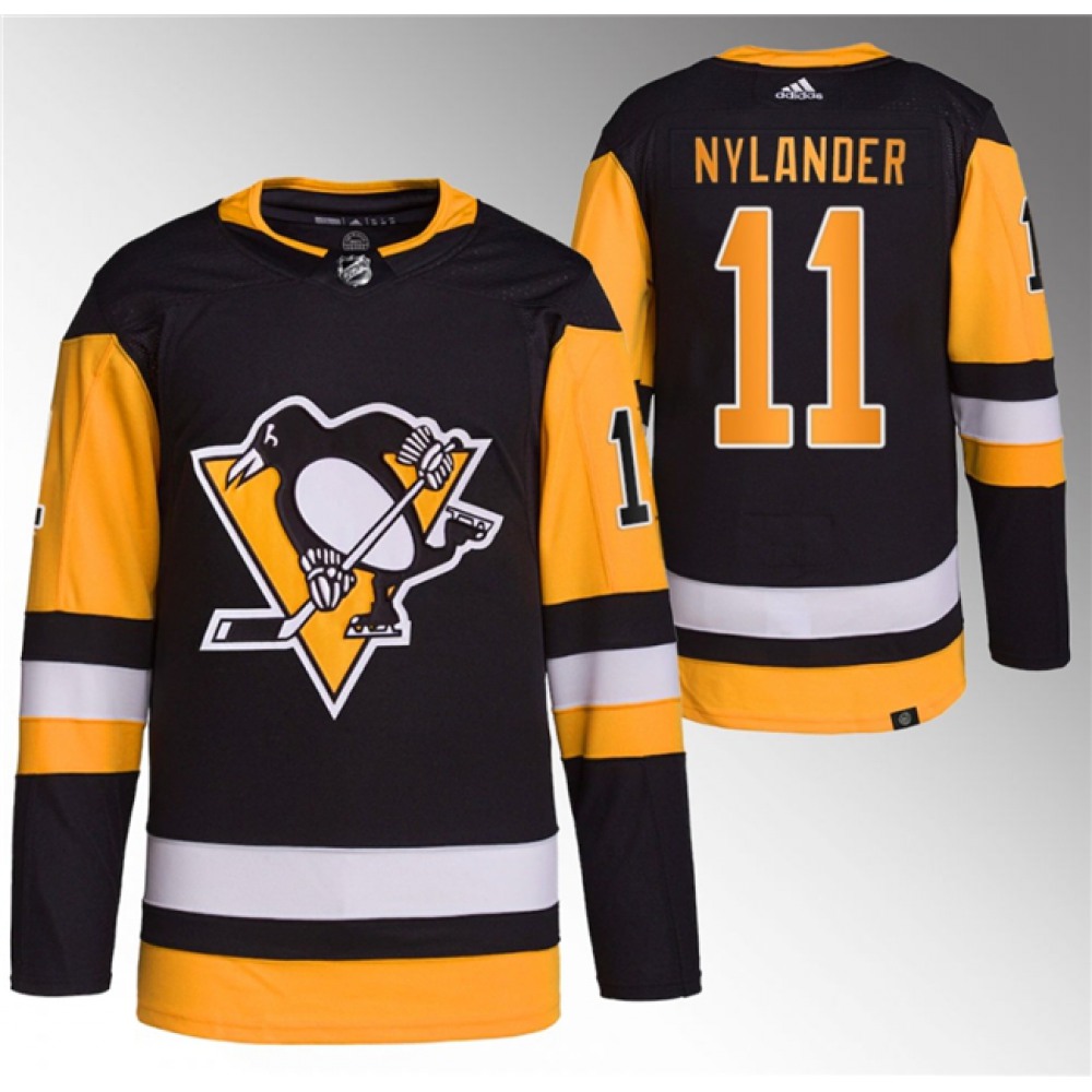 Men's Pittsburgh Penguins #11 Alex Nylander Black Stitched Jersey Men's Pittsburgh Penguins #11 Alex Nylander Black Stitched Jersey