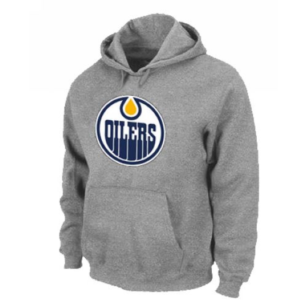 NHL Edmonton Oilers Big & Tall Logo Pullover Hoodie Grey NHL Edmonton Oilers Big & Tall Logo Pullover Hoodie Grey