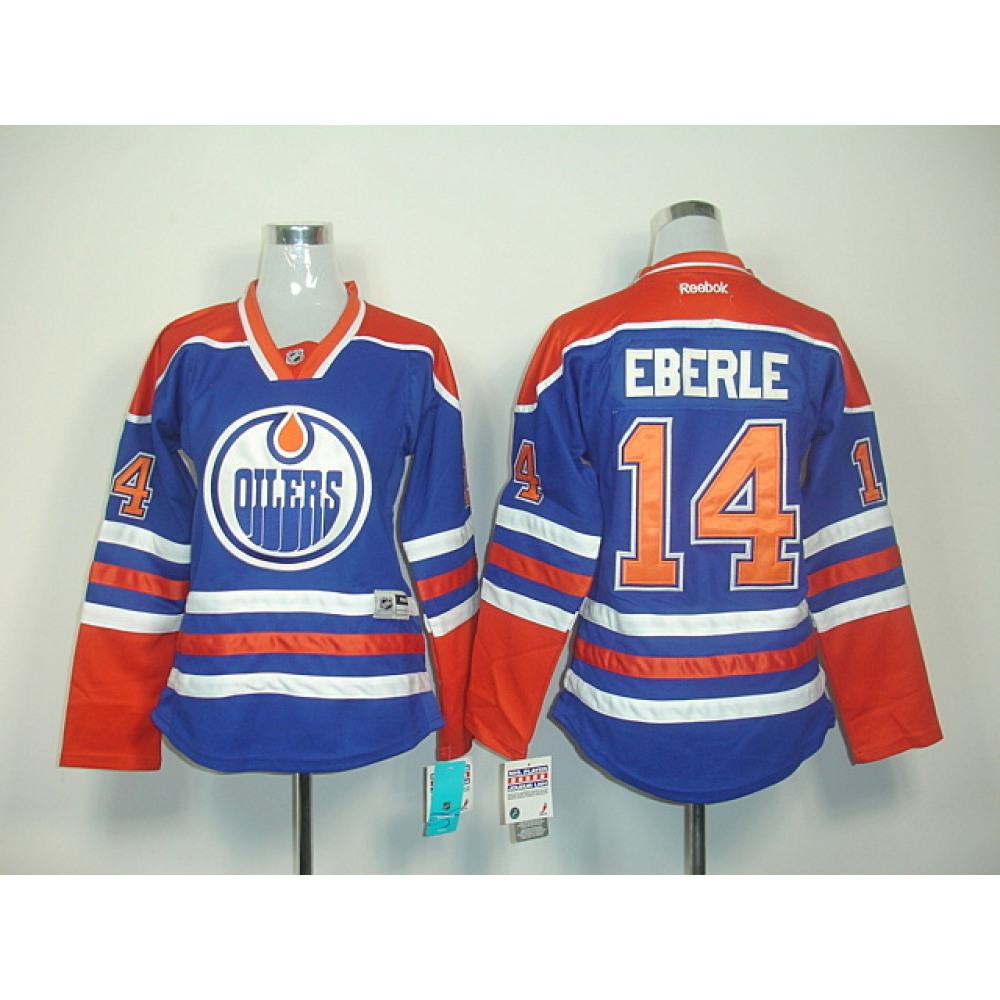Oilers #14 Jordan Eberle Light Blue Women's Home Stitched NHL Jersey Oilers #14 Jordan Eberle Light Blue Women's Home Stitched NHL Jersey