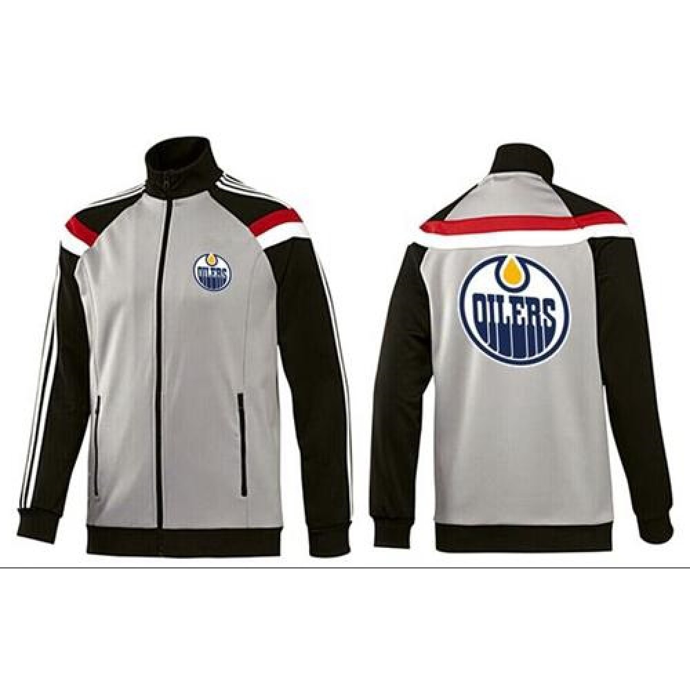 NHL Edmonton Oilers Zip Jackets Grey NHL Edmonton Oilers Zip Jackets Grey