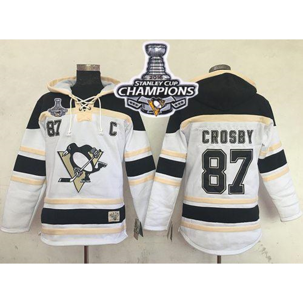 Penguins #87 Sidney Crosby White Sawyer Hooded Sweatshirt 2016 Stanley Cup Champions Stitched NHL Jersey Penguins #87 Sidney Crosby White Sawyer Hooded Sweatshirt 2016 Stanley Cup Champions Stitched NHL Jersey