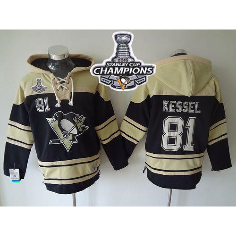 Penguins #81 Phil Kessel Black Sawyer Hooded Sweatshirt 2016 Stanley Cup Champions Stitched NHL Jersey Penguins #81 Phil Kessel Black Sawyer Hooded Sweatshirt 2016 Stanley Cup Champions Stitched NHL Jersey