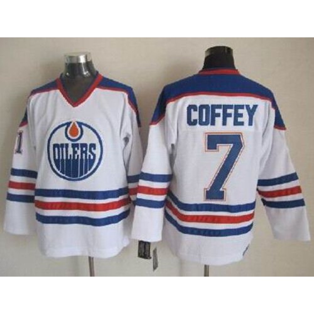 Oilers #7 Paul Coffey White CCM Throwback Stitched NHL Jersey Oilers #7 Paul Coffey White CCM Throwback Stitched NHL Jersey