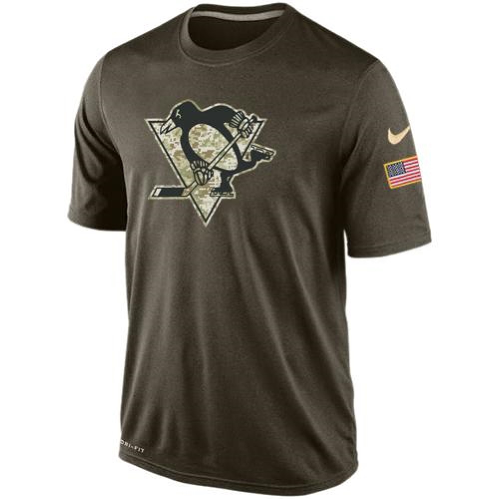 Men's Pittsburgh Penguins Salute To Service Nike Dri-FIT T-Shirt Men's Pittsburgh Penguins Salute To Service Nike Dri-FIT T-Shirt