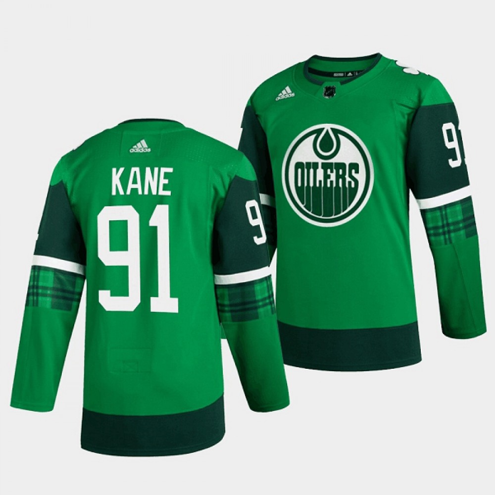 Men's Edmonton Oilers #91 Evander Kane Green Warm-Up Stitched Jersey Men's Edmonton Oilers #91 Evander Kane Green Warm-Up Stitched Jersey