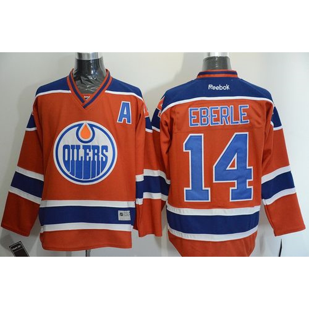 Oilers #14 Jordan Eberle Orange Stitched NHL Jersey Oilers #14 Jordan Eberle Orange Stitched NHL Jersey