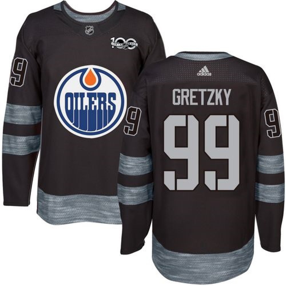Oilers #99 Wayne Gretzky Black 1917-2017 100th Anniversary Stitched NHL Jersey Oilers #99 Wayne Gretzky Black 1917-2017 100th Anniversary Stitched NHL Jersey