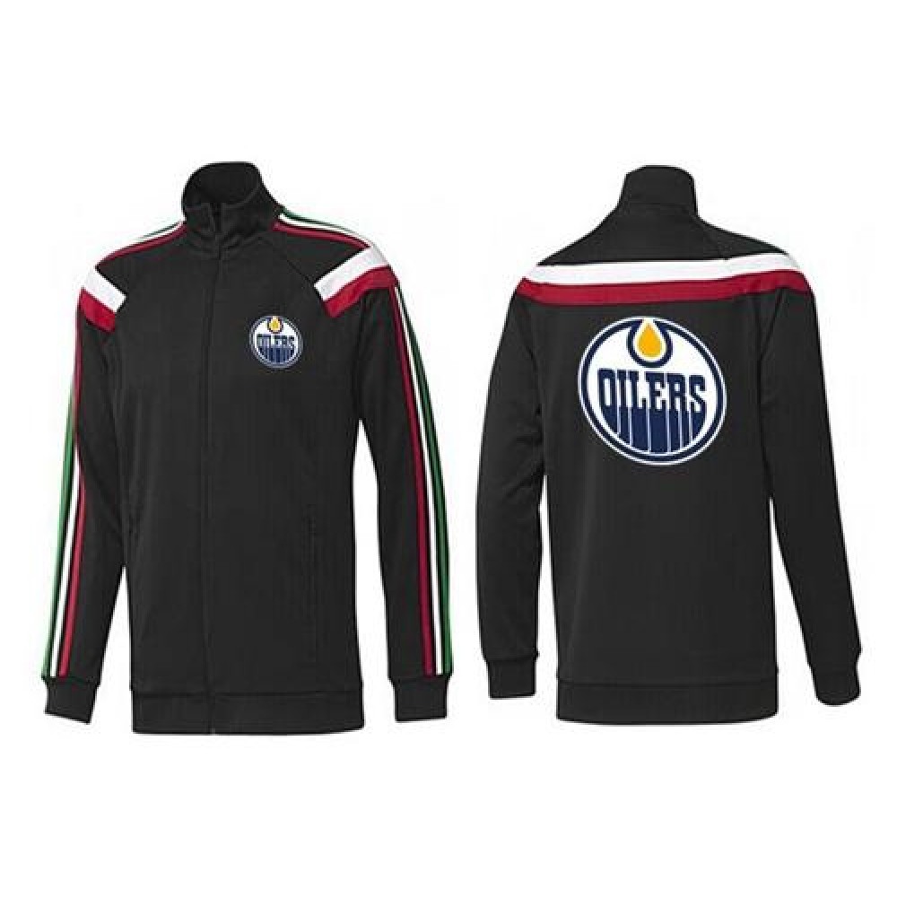 NHL Edmonton Oilers Zip Jackets Black-2 NHL Edmonton Oilers Zip Jackets Black-2