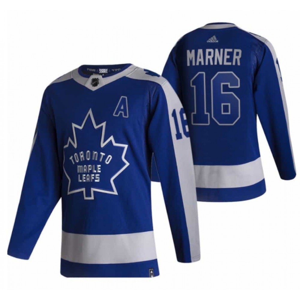 Men's Toronto Maple Leafs #16 Mitchell Marner 2020/2021 Blue Reverse Retro Special Edition Stitched Jersey