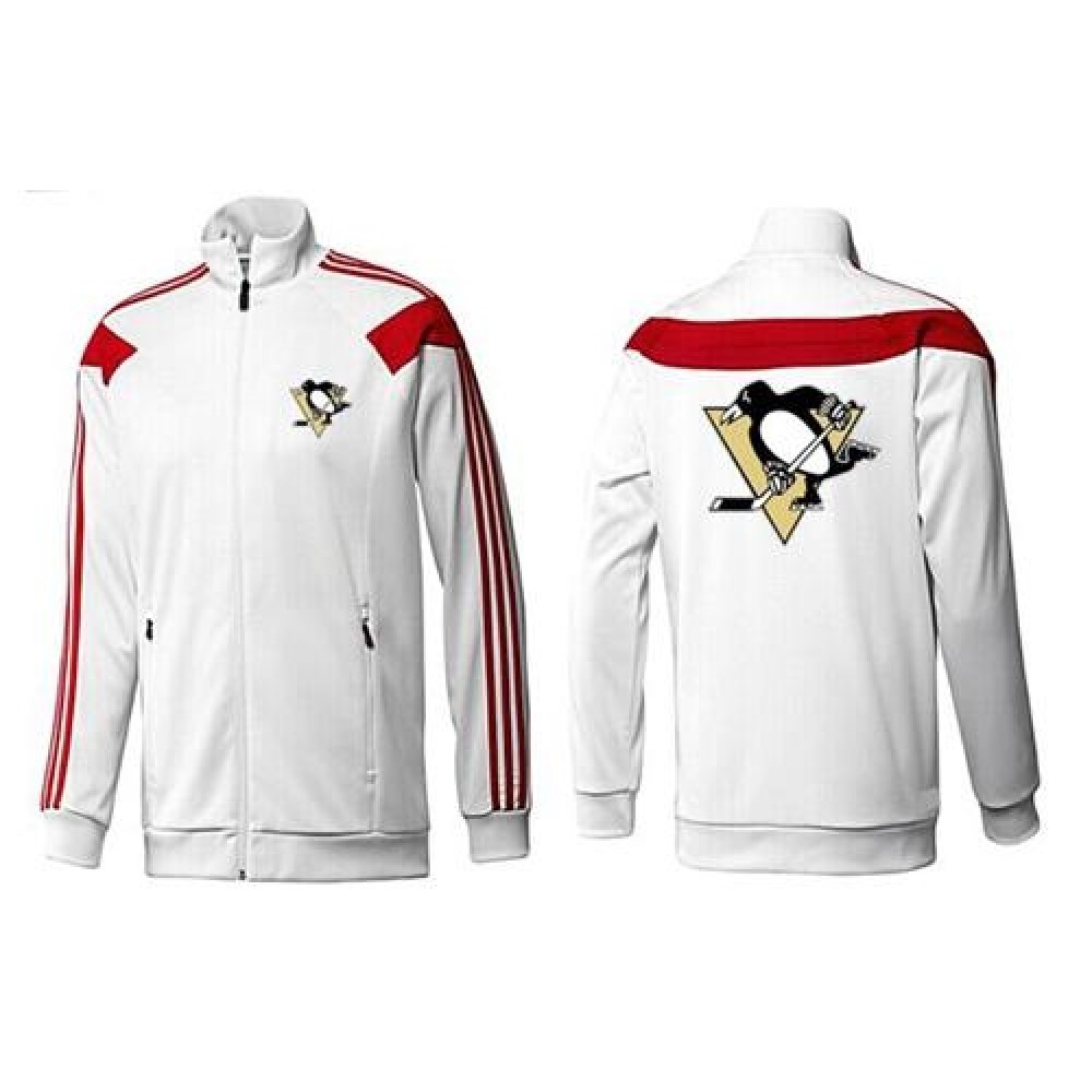 NHL Pittsburgh Penguins Zip Jackets White-2 NHL Pittsburgh Penguins Zip Jackets White-2