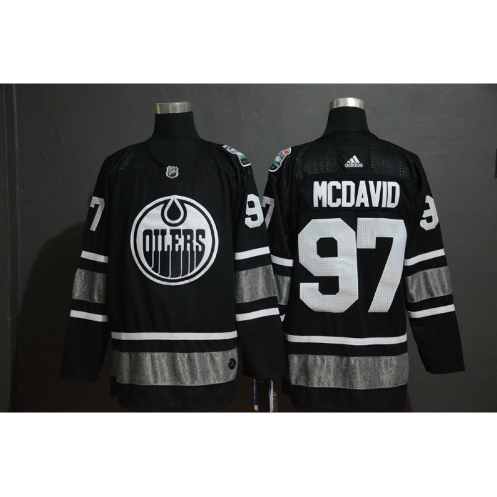 Men's Edmonton Oilers #97 Connor McDavid Black 2019 NHL All-Star Game Jersey Men's Edmonton Oilers #97 Connor McDavid Black 2019 NHL All-Star Game Jersey