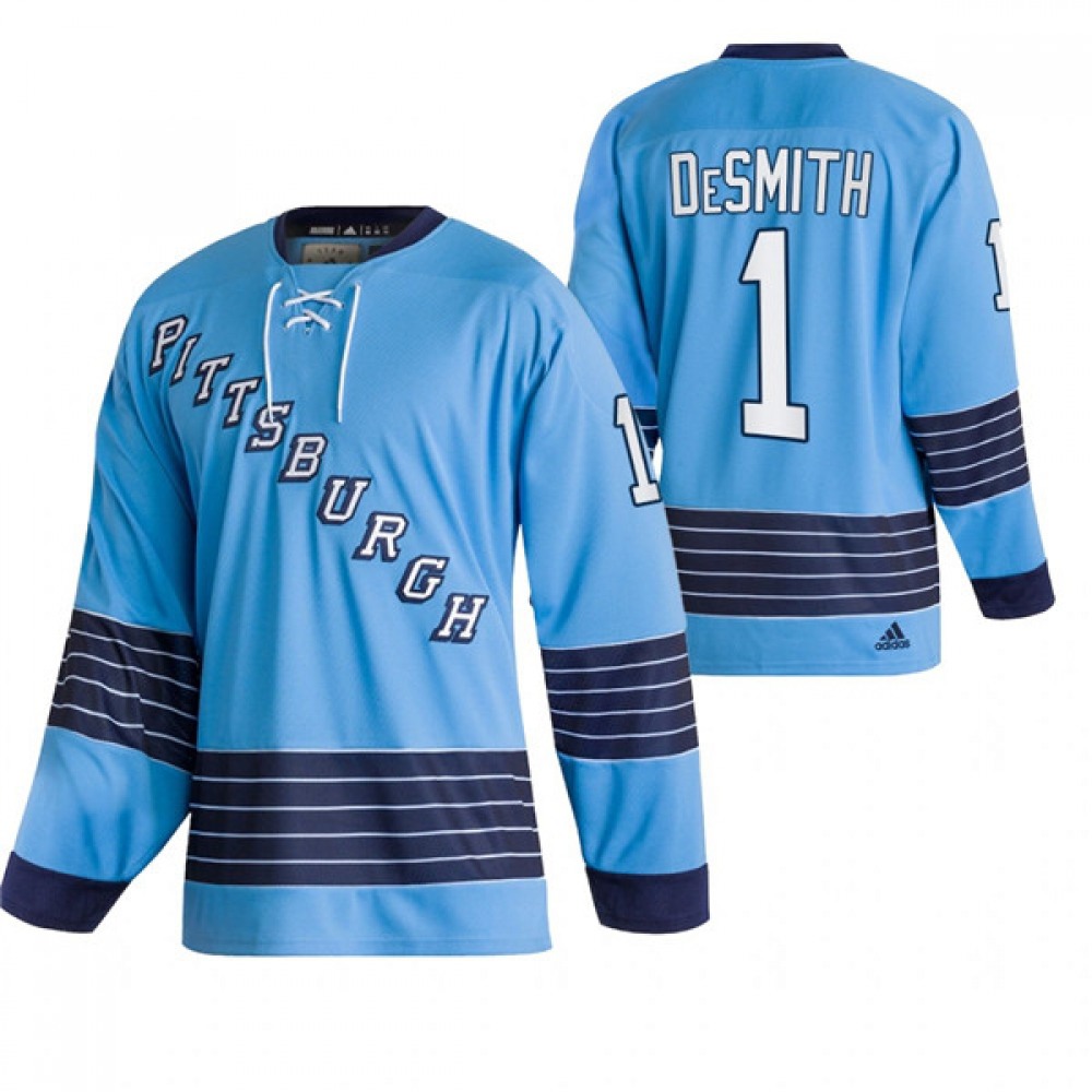 Men's Pittsburgh Penguins #1 Casey DeSmith 2022 Blue Classics Stitched Jersey Men's Pittsburgh Penguins #1 Casey DeSmith 2022 Blue Classics Stitched Jersey