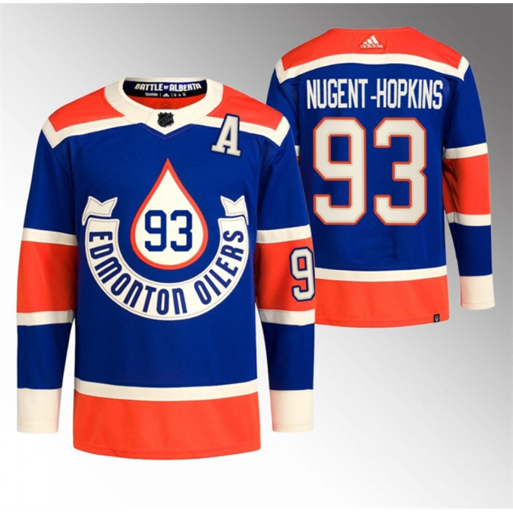 Men's Edmonton Oilers #93 Ryan Nugent-Hopkins 2023 Royal Heritage Classic Primegreen Stitched Jersey Men's Edmonton Oilers #93 Ryan Nugent-Hopkins 2023 Royal Heritage Classic Primegreen Stitched Jersey