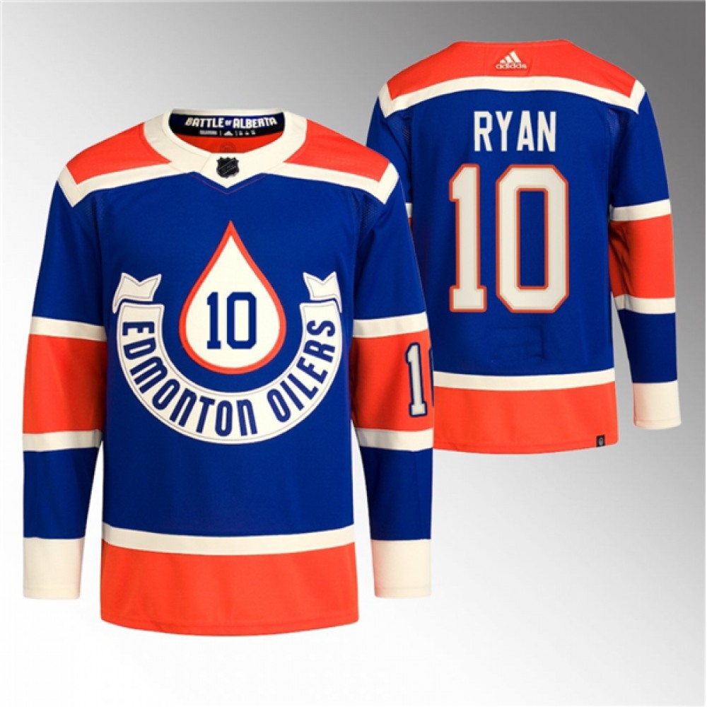 Men's Edmonton Oilers #10 Derek Ryan 2023 Royal Heritage Classic Primegreen Stitched Jersey Men's Edmonton Oilers #10 Derek Ryan 2023 Royal Heritage Classic Primegreen Stitched Jersey