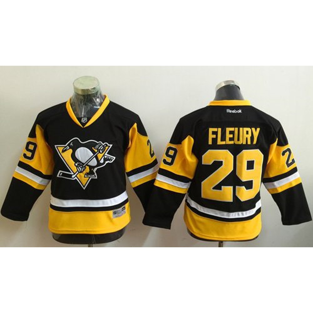 Penguins #29 Marc-Andre Fleury Black Alternate Stitched Youth NHL Jersey Penguins #29 Marc-Andre Fleury Black Alternate Stitched Youth NHL Jersey