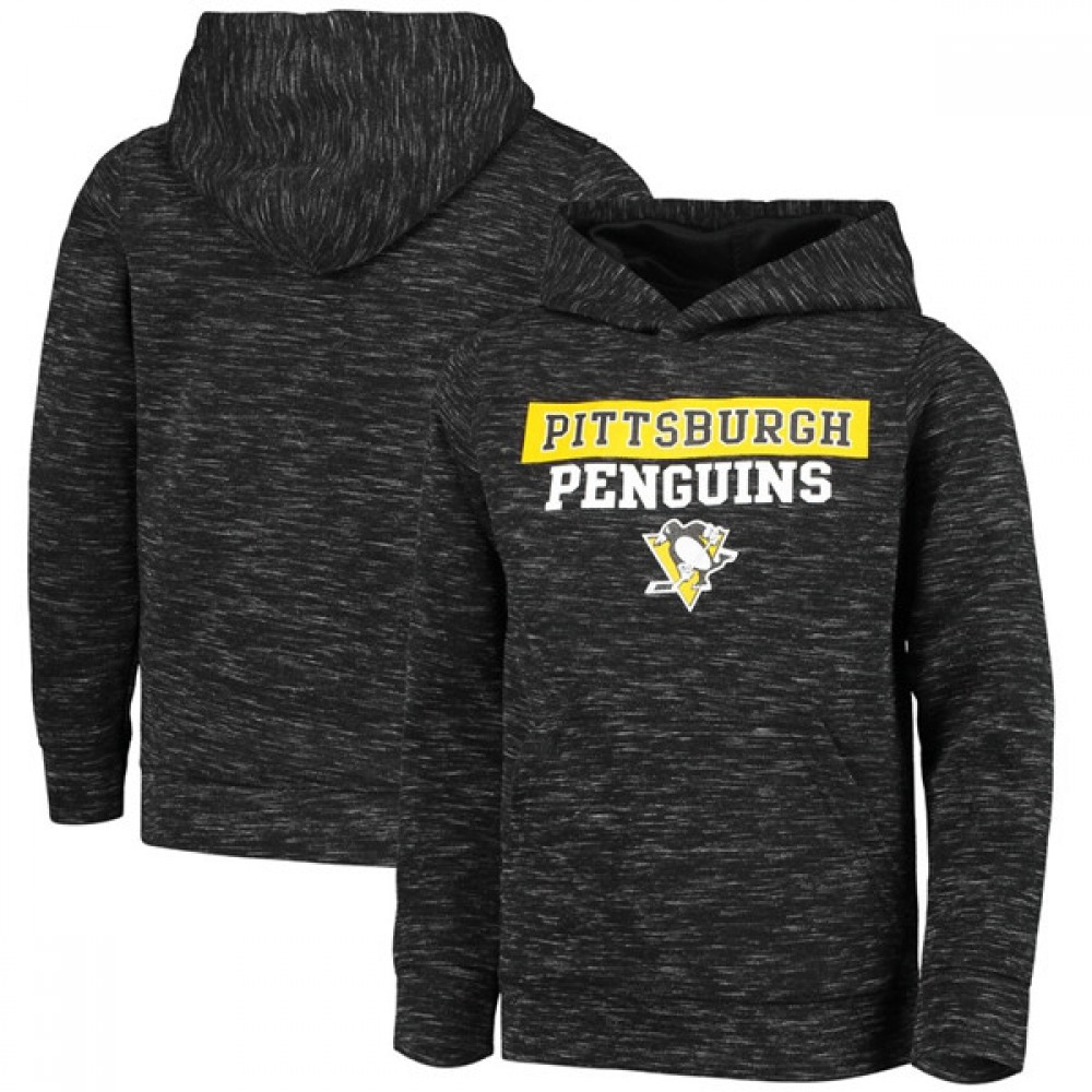 Men's Pittsburgh Penguins Black Logo Scuba Pullover Hoodie Men's Pittsburgh Penguins Black Logo Scuba Pullover Hoodie