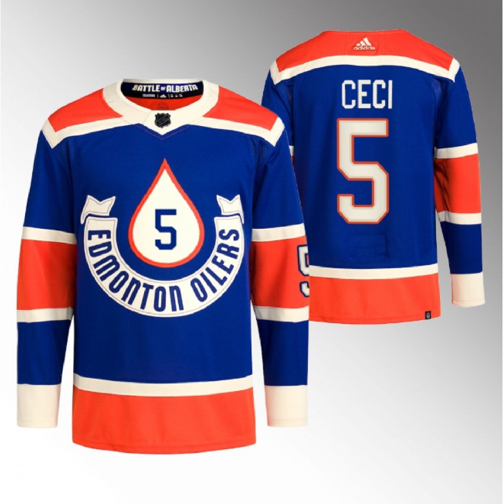 Men's Edmonton Oilers #5 Cody Ceci 2023 Royal Heritage Classic Primegreen Stitched Jersey Men's Edmonton Oilers #5 Cody Ceci 2023 Royal Heritage Classic Primegreen Stitched Jersey