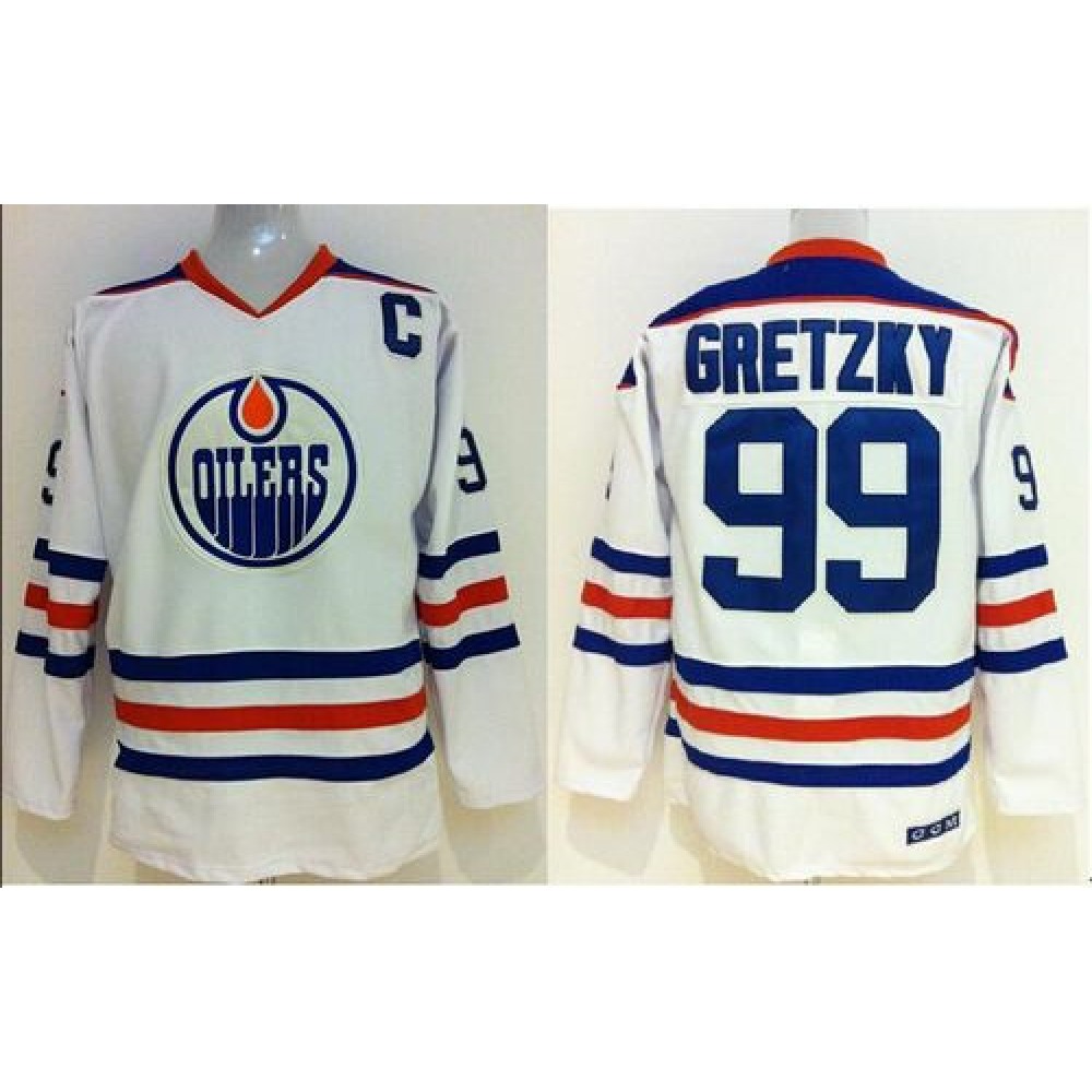 Oilers Wayne Gretzky #99 Stitched White CCM Throwback NHL Jersey Oilers Wayne Gretzky #99 Stitched White CCM Throwback NHL Jersey