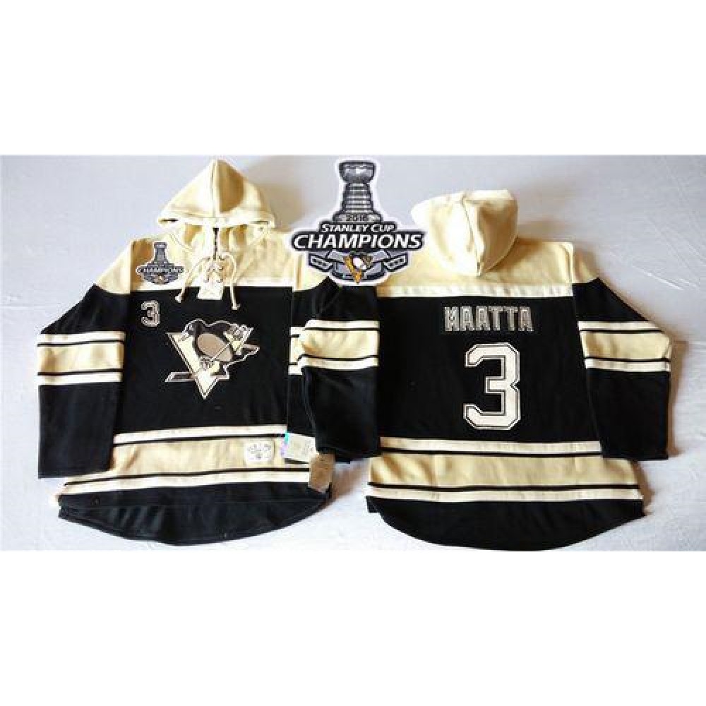 Penguins #3 Olli Maatta Black Sawyer Hooded Sweatshirt 2016 Stanley Cup Champions Stitched NHL Jersey Penguins #3 Olli Maatta Black Sawyer Hooded Sweatshirt 2016 Stanley Cup Champions Stitched NHL Jersey