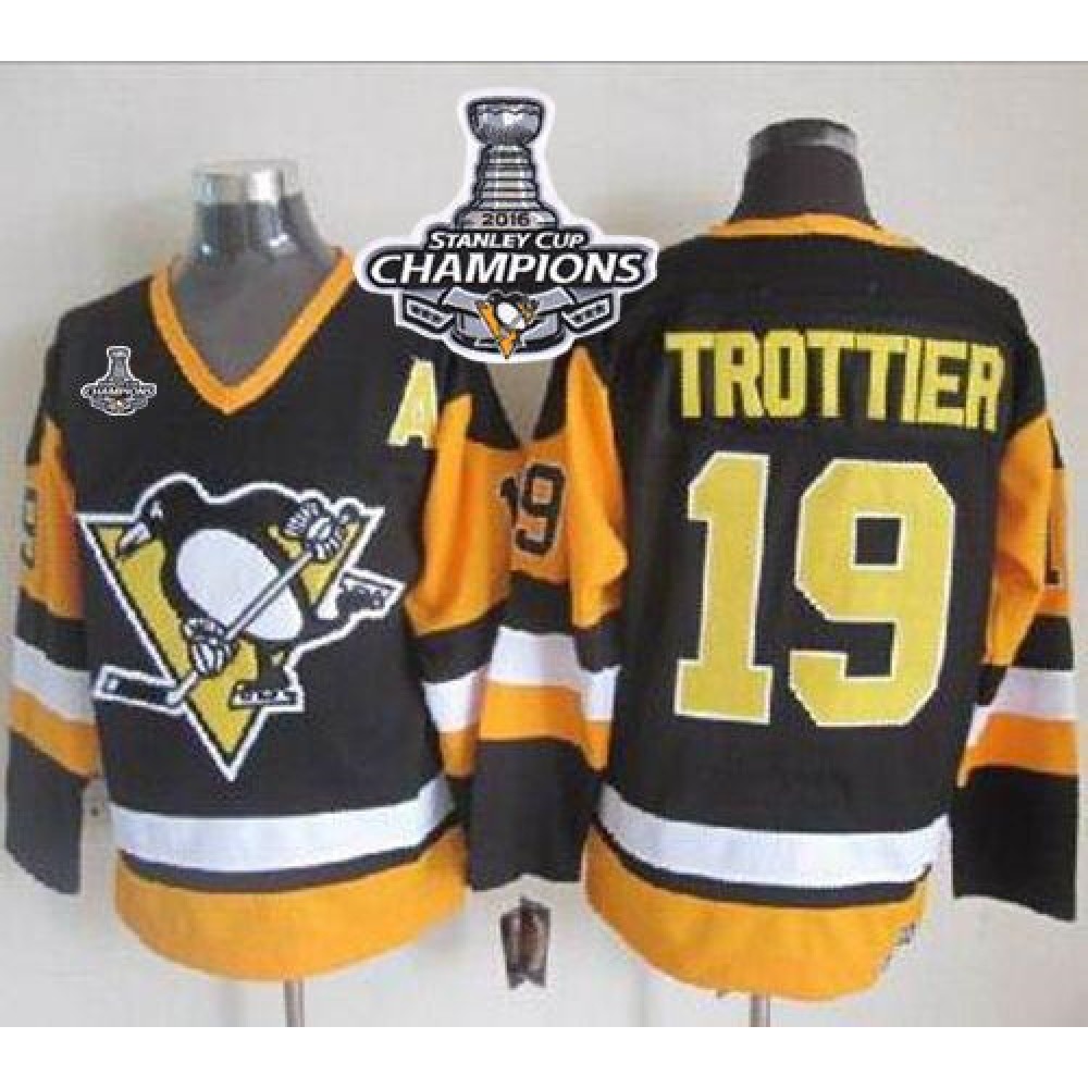 Penguins #19 Bryan Trottier Black CCM Throwback 2016 Stanley Cup Champions Stitched NHL Jersey Penguins #19 Bryan Trottier Black CCM Throwback 2016 Stanley Cup Champions Stitched NHL Jersey