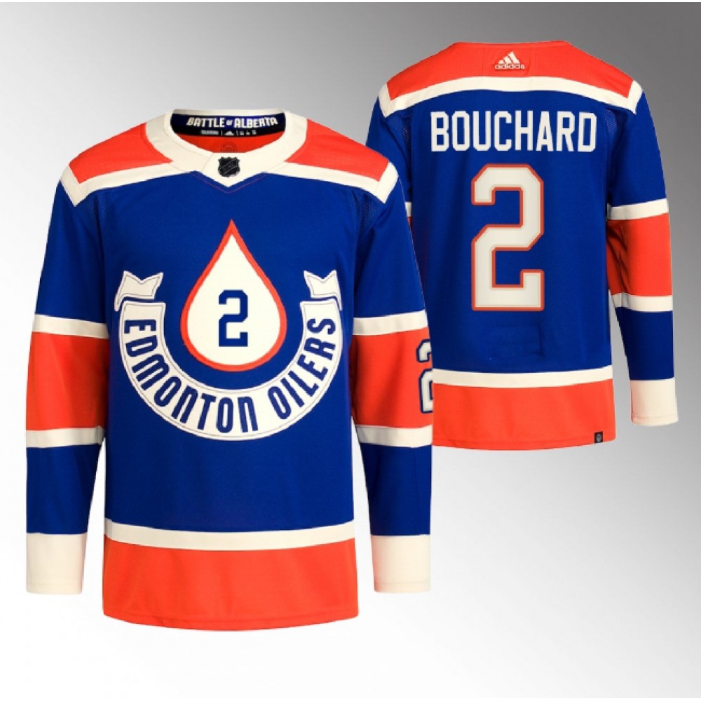 Men's Edmonton Oilers #2 Evan Bouchard 2023 Royal Heritage Classic Primegreen Stitched Jersey Men's Edmonton Oilers #2 Evan Bouchard 2023 Royal Heritage Classic Primegreen Stitched Jersey