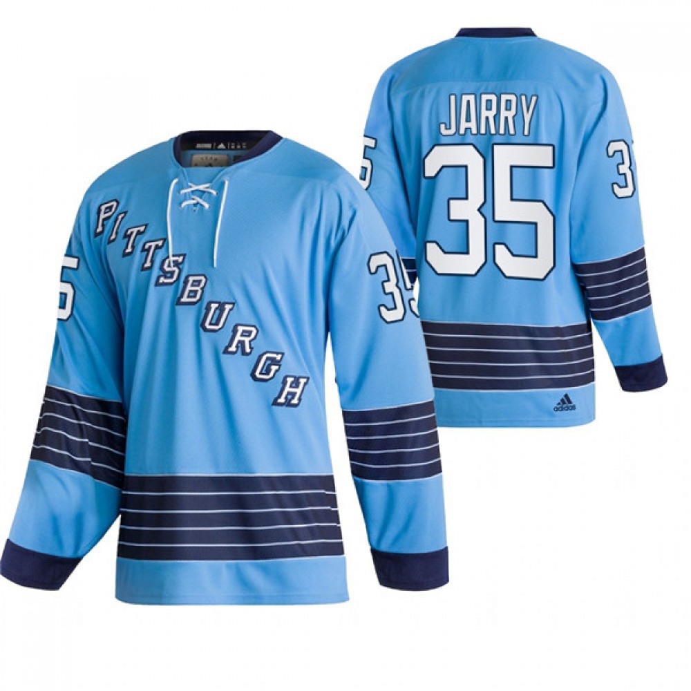 Men's Pittsburgh Penguins #35 Tristan Jarry 2022 Blue Classics Stitched Jersey Men's Pittsburgh Penguins #35 Tristan Jarry 2022 Blue Classics Stitched Jersey
