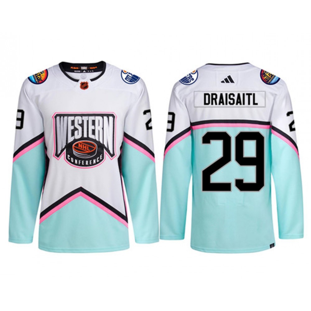 Men's Edmonton Oilers #29 Leon Draisaitl 2023 White All-Star Game Stitched Jersey Men's Edmonton Oilers #29 Leon Draisaitl 2023 White All-Star Game Stitched Jersey