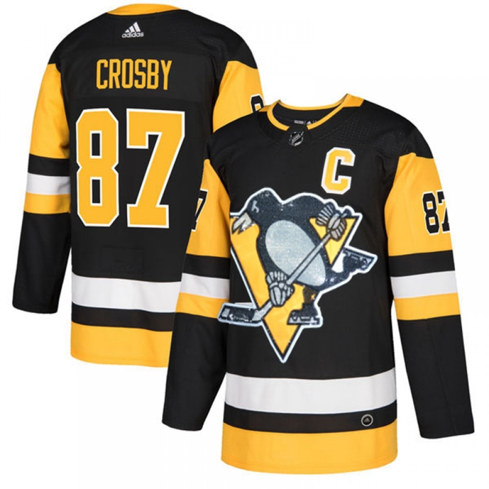 Men's Pittsburgh Penguins #87 Sidney Crosby Black Fashion Gold Stitched NHL Jersey Men's Pittsburgh Penguins #87 Sidney Crosby Black Fashion Gold Stitched NHL Jersey