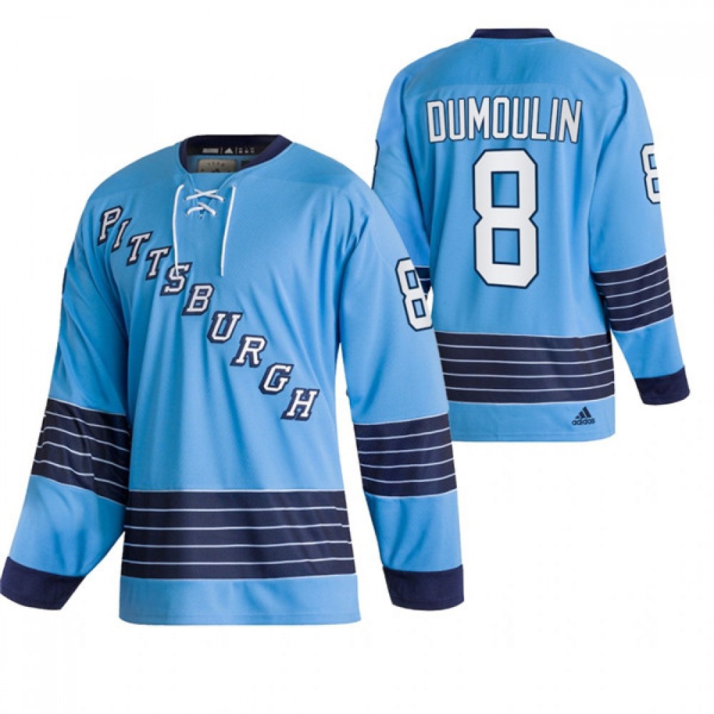 Men's Pittsburgh Penguins #8 Brian Dumoulin 2022 Blue Classics Stitched Jersey Men's Pittsburgh Penguins #8 Brian Dumoulin 2022 Blue Classics Stitched Jersey