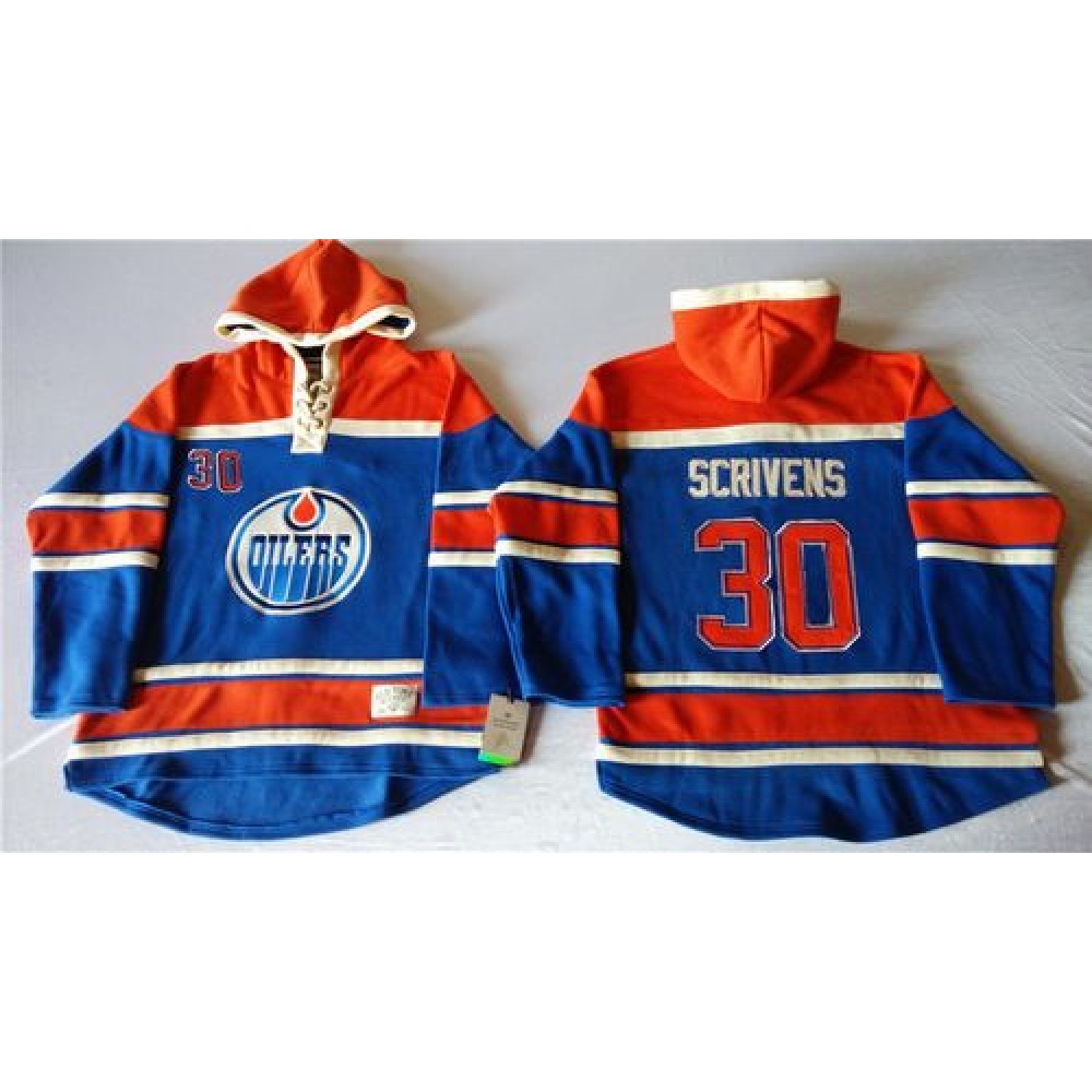 Oilers #30 Ben Scrivens Light Blue Sawyer Hooded Sweatshirt Stitched NHL Jersey Oilers #30 Ben Scrivens Light Blue Sawyer Hooded Sweatshirt Stitched NHL Jersey