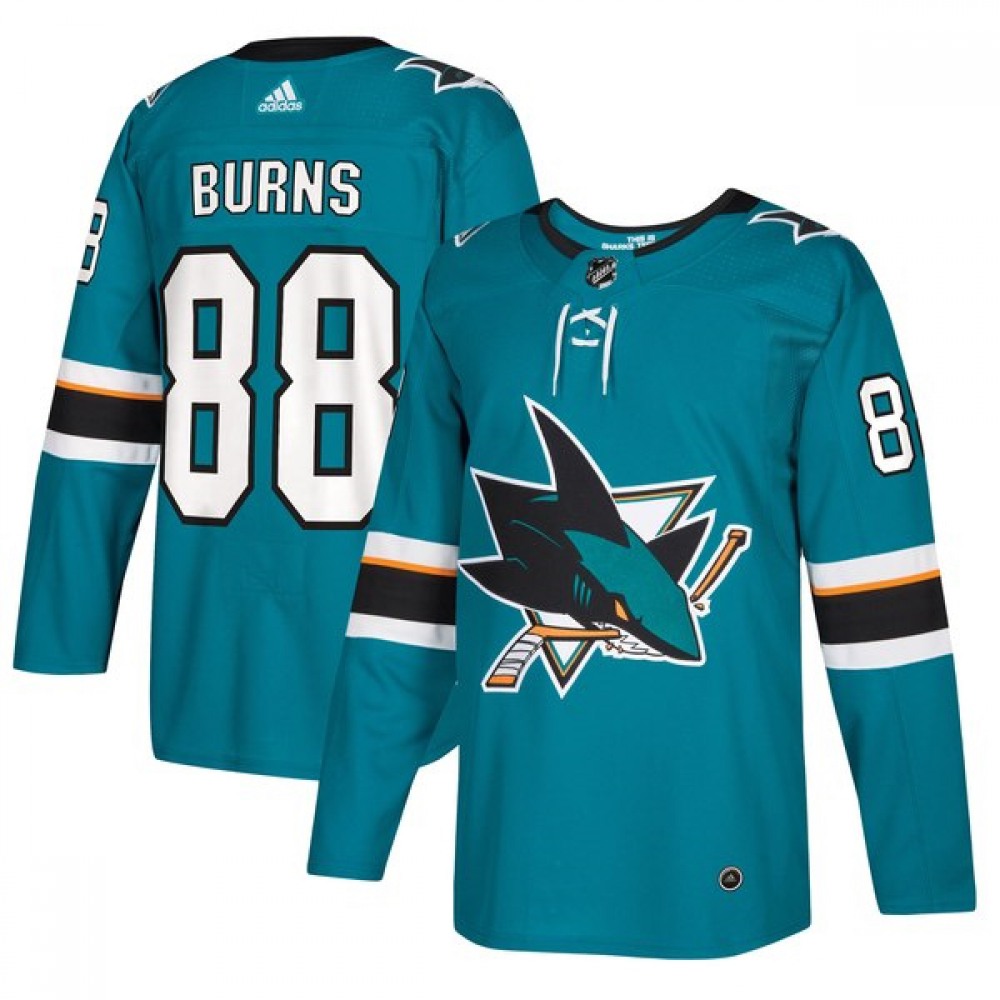Men's Adidas San Jose Sharks #88 Brent Burns Teal Stitched NHL Jersey
