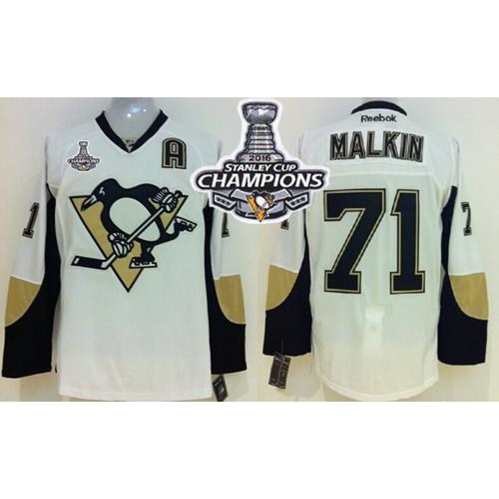 Penguins #71 Evgeni Malkin White 2016 Stanley Cup Champions Stitched Youth NHL Jersey Penguins #71 Evgeni Malkin White 2016 Stanley Cup Champions Stitched Youth NHL Jersey