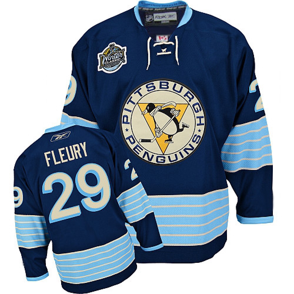 Penguins #29 Andre Fleury 2011 Winter Classic Vintage Stitched Dark Blue Youth NHL Jersey Penguins #29 Andre Fleury 2011 Winter Classic Vintage Stitched Dark Blue Youth NHL Jersey