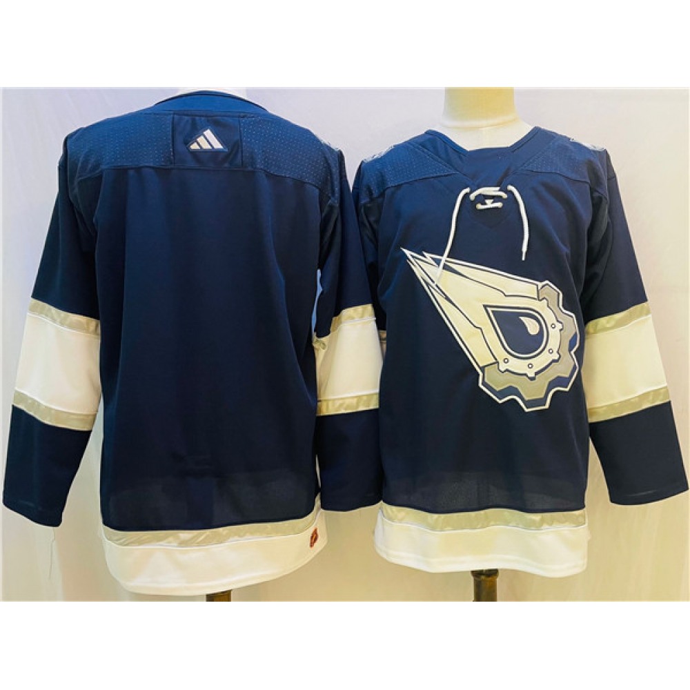 Men's Edmonton Oilers Blank Navy/White Stitched Jersey Men's Edmonton Oilers Blank Navy/White Stitched Jersey
