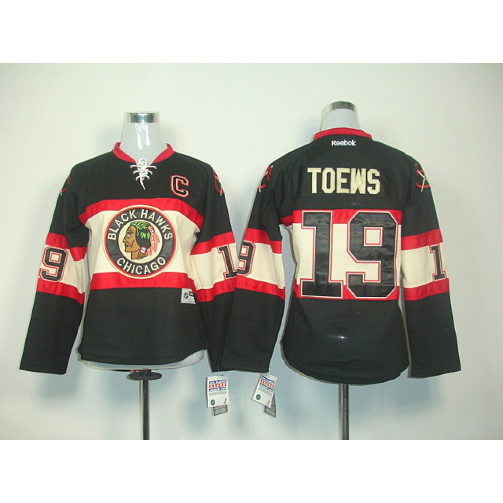 Blackhawks #19 Janathan Toews Black Women's New Third Stitched NHL Jersey Blackhawks #19 Janathan Toews Black Women's New Third Stitched NHL Jersey