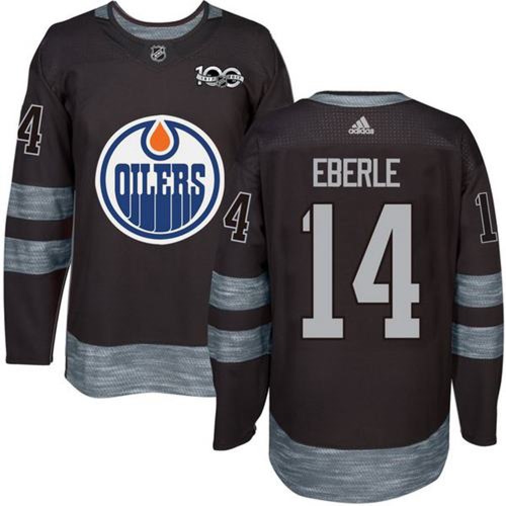 Oilers #14 Jordan Eberle Black 1917-2017 100th Anniversary Stitched NHL Jersey Oilers #14 Jordan Eberle Black 1917-2017 100th Anniversary Stitched NHL Jersey