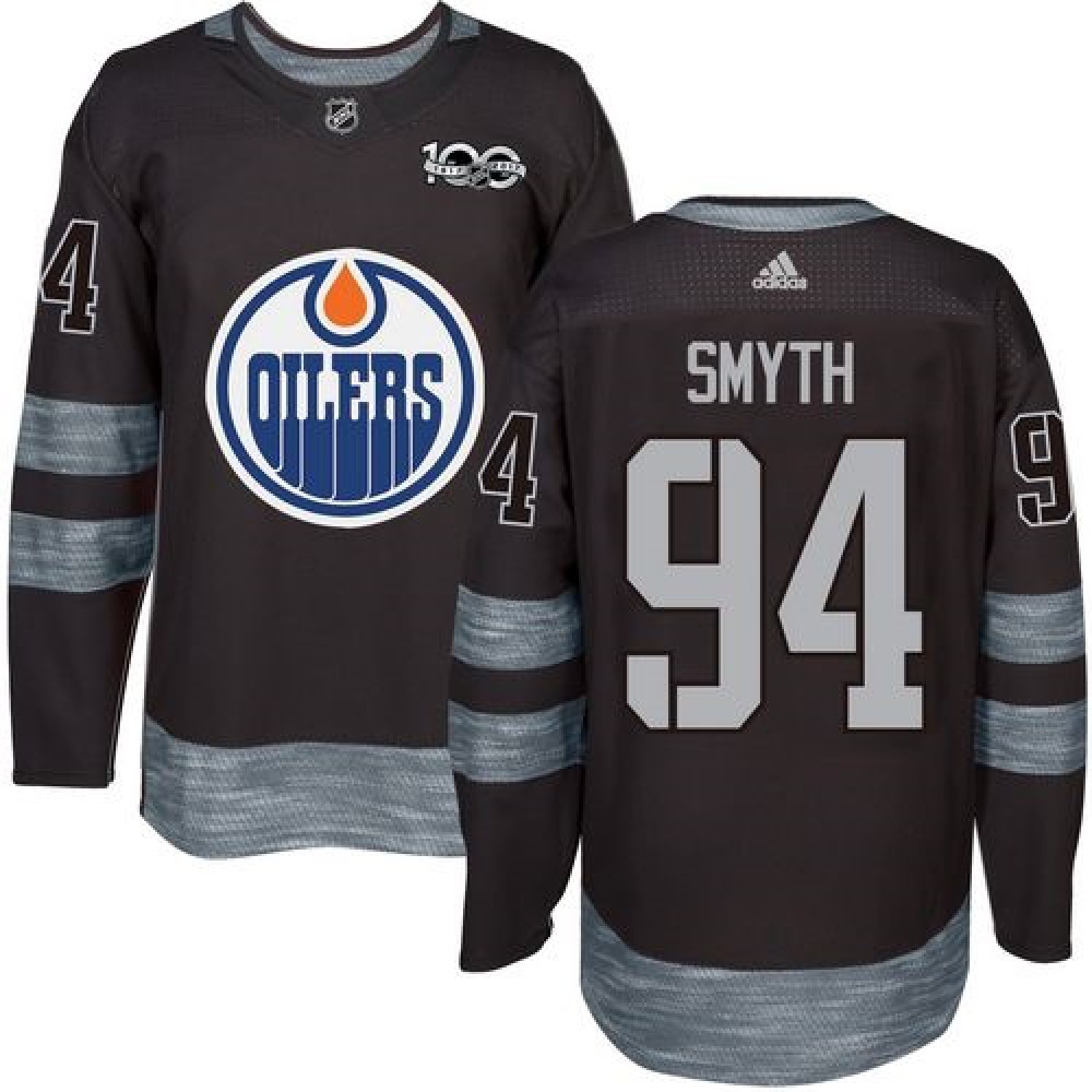 Oilers #94 Ryan Smyth Black 1917-2017 100th Anniversary Stitched NHL Jersey Oilers #94 Ryan Smyth Black 1917-2017 100th Anniversary Stitched NHL Jersey