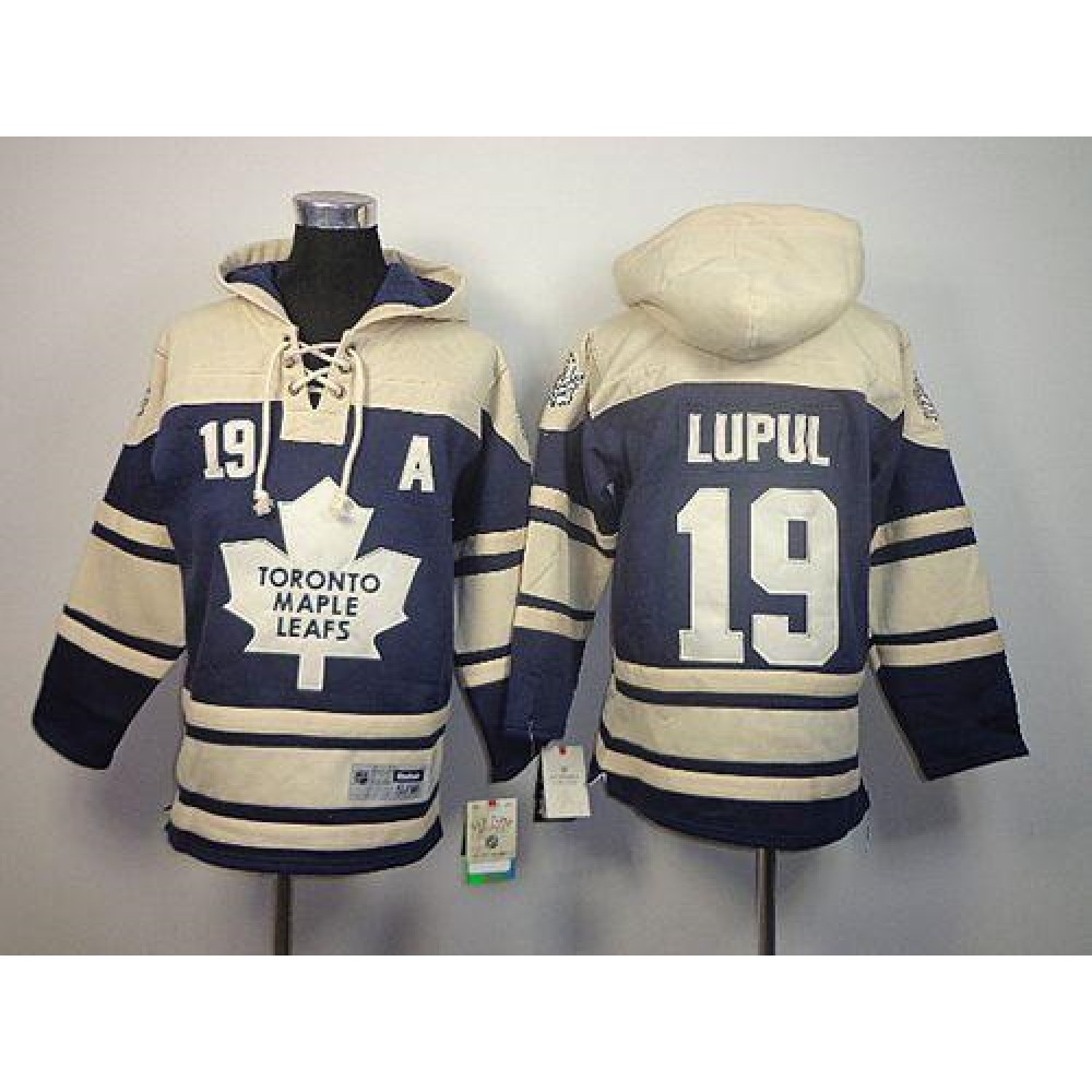 Maple Leafs #19 Joffrey Lupul Blue Sawyer Hooded Sweatshirt Stitched Youth NHL Jersey