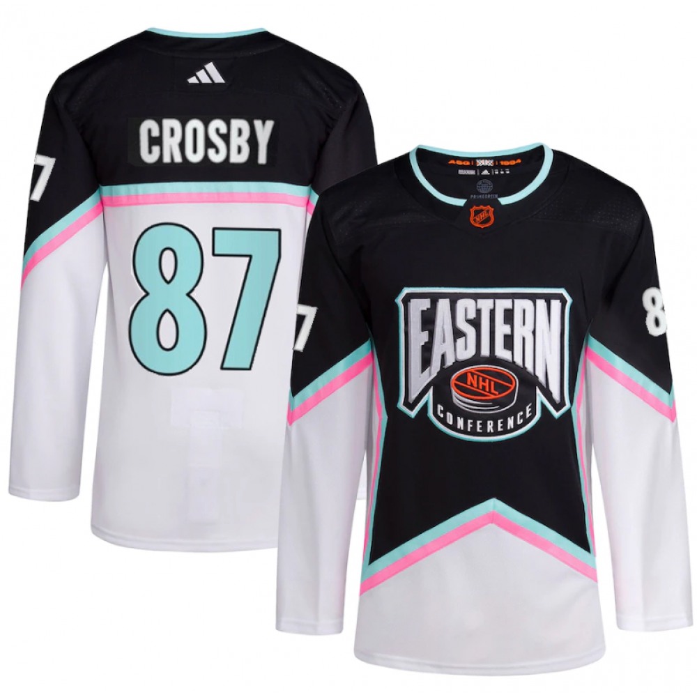 Men's Pittsburgh Penguins #87 Sidney Crosby White/Black 2023 All-star Stitched Jersey Men's Pittsburgh Penguins #87 Sidney Crosby White/Black 2023 All-star Stitched Jersey