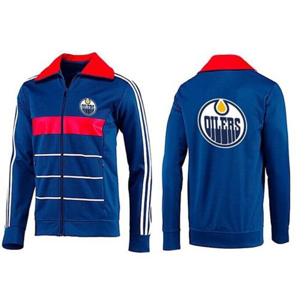 NHL Edmonton Oilers Zip Jackets Blue-5 NHL Edmonton Oilers Zip Jackets Blue-5