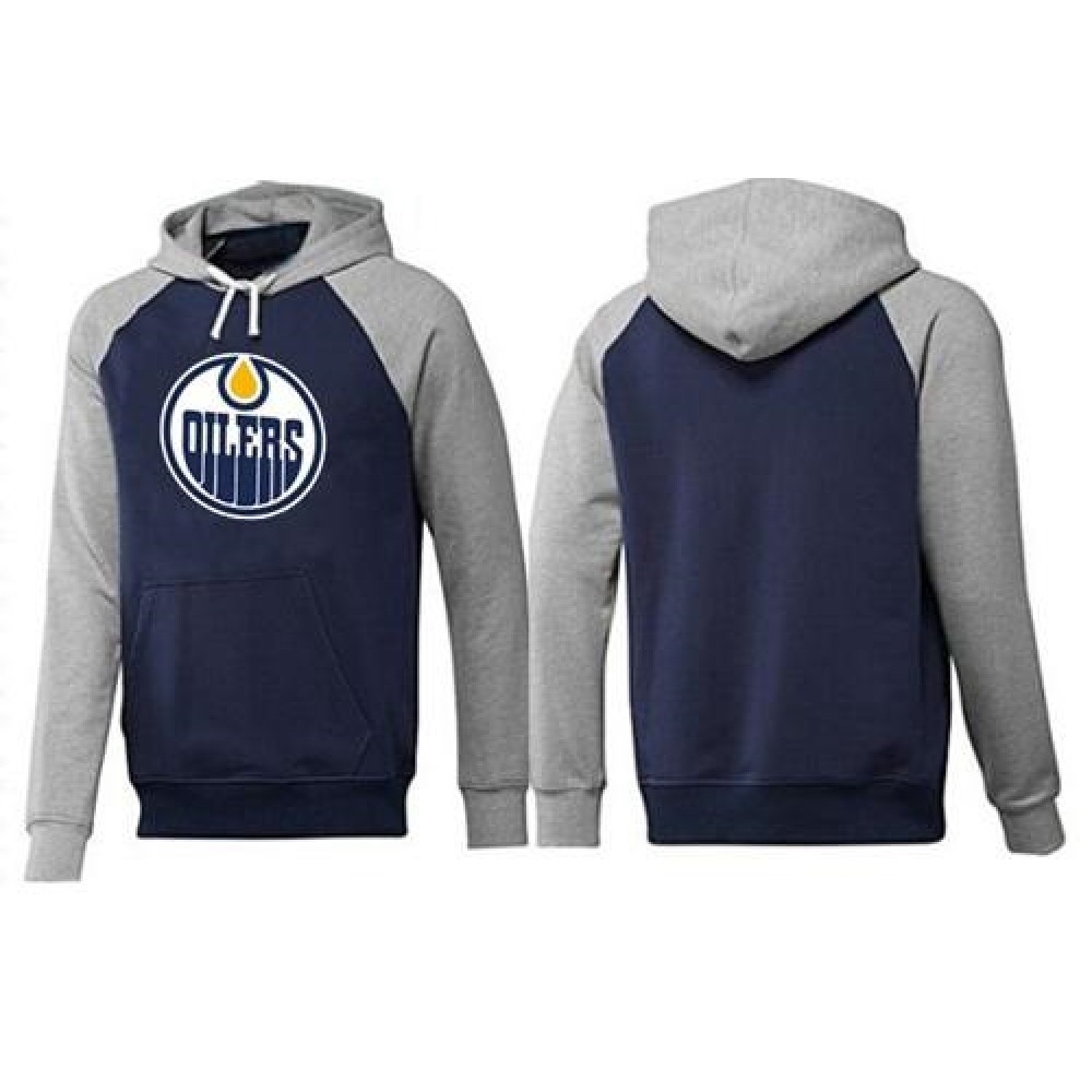 Edmonton Oilers Pullover Hoodie Dark Blue & Grey Edmonton Oilers Pullover Hoodie Dark Blue & Grey